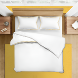 400TC Embroidery Cotton Sateen Solid Duvet Cover Set