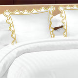 400TC U Shape Scallop Embroidery Cotton Duvet Cover Set