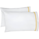 400TC Double Embroidery Cotton Sateen Pillowcases (Set Of 2)