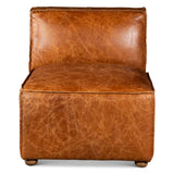 Portofino Loft Three Piece Sectional Sofa in Cocoa Brown Leather