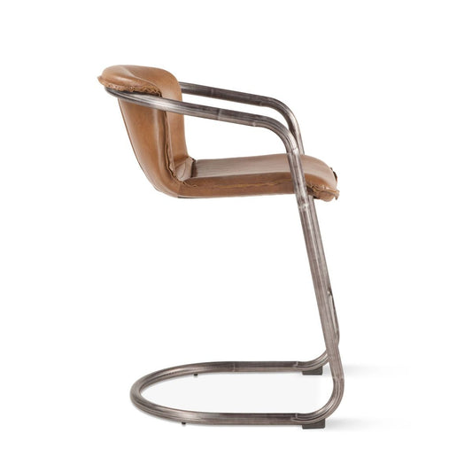 Portofino 22" Counter Chair in Berham Chestnut Top Grain Leather