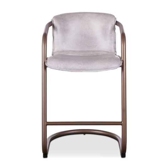 Portofino 22" Counter Chair in Vintage White Top Grain Leather