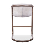 Portofino 22" Counter Chair in Vintage White Top Grain Leather
