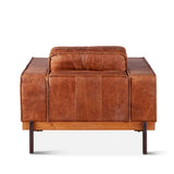 Portofino Modern 42" Accent Chair in Cocoa Brown Leather