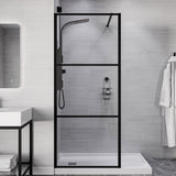 Himmel Series 34 in. x 78 in. Fixed Frameless Shower Door with Tsunami Guard Tempered Clear Glass