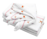 Fez Napkins in Red, Gold and Silver