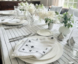 Embroidered Cloth Napkins - Black
