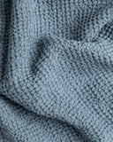 Gray blue waffle towel set (3 pcs)