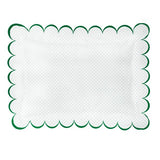 Allena 400TC Cotton Scallop Embroidery Sateen Microcheck Pillow Sham