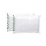 Ashley 400TC Cotton Traingle Embroidery Sateen Solid Pillowcases (Set Of 2)