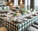 Green Checkered Tablecloth