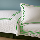 Classic Border Diamond Knitted Cotton Coverlet