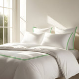 400TC Cotton Double Embroidery Sateen Solid Duvet Cover Set