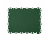 Dining Table Placemats - White Scalloped Placemats