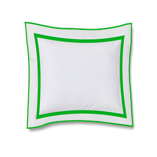 400TC Embroidery & Border Cotton Sateen Solid Euro Sham