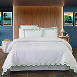 400TC Reverse U Shape Embroidery Cotton Duvet Cover Set