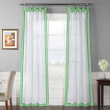 Smart Border 400TC Sateen Cotton Embroidery Curtain (Set Of 2)