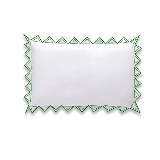 Ashley 400TC Cotton Traingle Embroidery Sateen Solid Pillow Sham