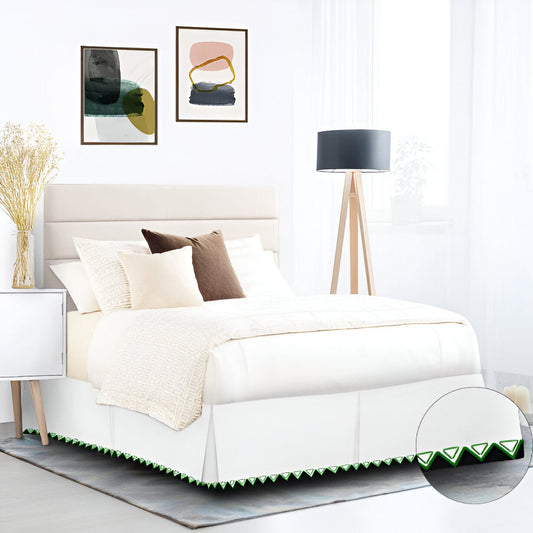 Ashley 400TC Sateen Cotton Traingle Embroidery Tailored Bed Skirt