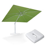 PURPLE LEAF Outdoor Patio Umbrella with Base, Best White Cantilever Umbrellas
