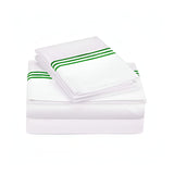 500TC Cotton Triple Embroidery Sateen Solid Sheet Set
