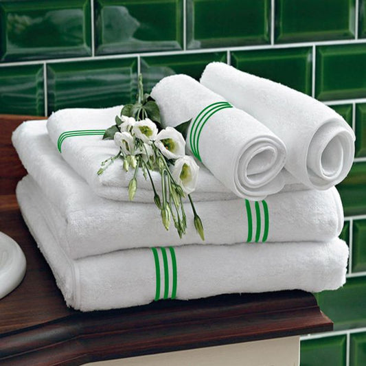 Cotton Triple Embroidered Bath Towels (Set of 2)