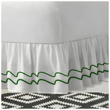 400TC Cotton Double Wavy Embroidered Gathered Bed Skirt