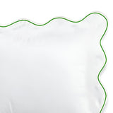 400TC Cotton Scallop Embroidery Sateen Solid Pillow Sham