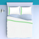 400TC Triple Embroidery Sateen Stripe Cotton Sheet Set