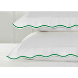 400TC Cotton Scallop Embroidery Sateen Microcheck Duvet Cover Set