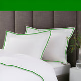 400TC Embroidery Cotton Sateen Solid Duvet Cover Set