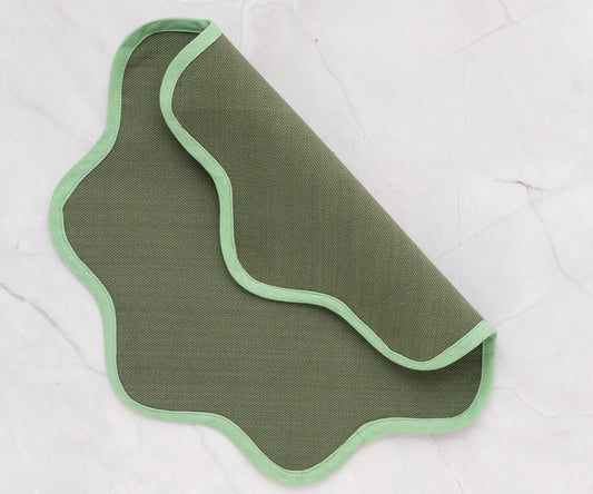 Round Green Placemats