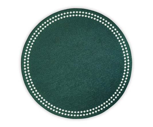 Cotton Round Placemats - green