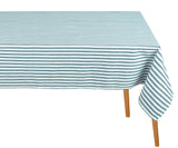 Green Striped Tablecloth