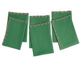 Green Fabric Napkins - Scalloped