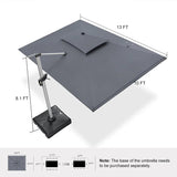 PURPLE LEAF Premium Patio Umbrella Classic SUNBRELLA Cantilever Umbrellas