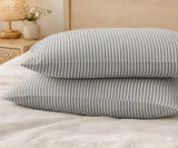 Striped Pillow cases - Grey
