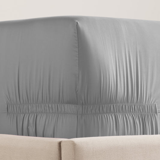 Purefect Fit Adjustable Sateen Fitted Sheet Grey