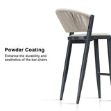 PURPLE LEAF Counter Height Bar Stool Set of 2 Outdoor Stool Chair with Footrest Patio Bar Height Stools Rattan Barstools for Outdoor or Indoor