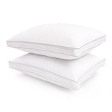 eLuxury Medium Density Down Alternative Gusset Pillows, Standard, Set of 2