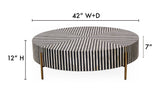 Chameau Medium Coffee Table Black and White