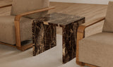 Rosa Accent Table Rosso Levanto Marble