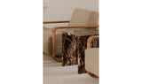 Rosa Accent Table Rosso Levanto Marble