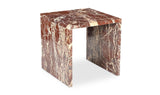 Rosa Accent Table Rosso Levanto Marble