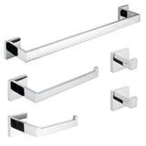 ANZZI Complete 5-Piece Bathroom Hardware Set (Includes Two Towel Bars), RHINO ALLOY Certified Stainless Steel & Zinc, Multiple Finishes