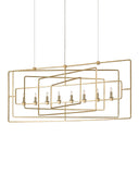 Metro Gold Rectangular Chandelier