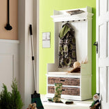 Halifax Entryway Coat Rack & Bench Unit