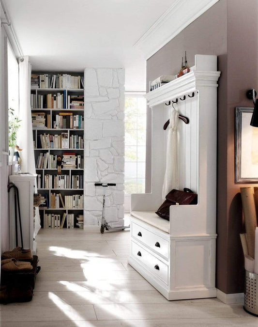 Halifax Entryway Coat Rack & Bench Unit