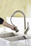 Accent Series Single-Handle Pull-Down Sprayer Kitchen Faucet in Brushed Nickel
