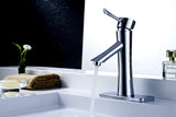 Saga Series Single Hole Single-Handle Low-Arc Bathroom Faucet in Polished Chrome